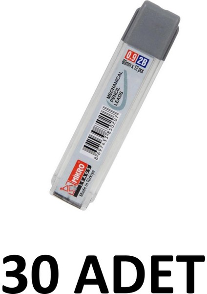 30 Adet Mikromin 0,9 mm Kalem Ucu 20LI