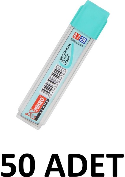 50 Adet Mikromin 0,7 mm Kalem Ucu 20LI