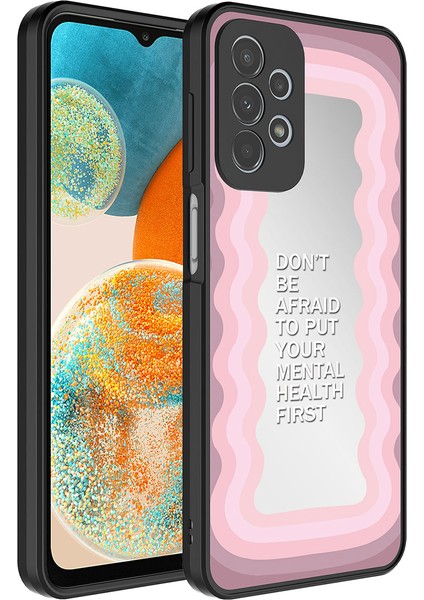 - Galaxy A23 - Kılıf Aynalı Desenli Kamera Korumalı Parlak Mirror Kapak