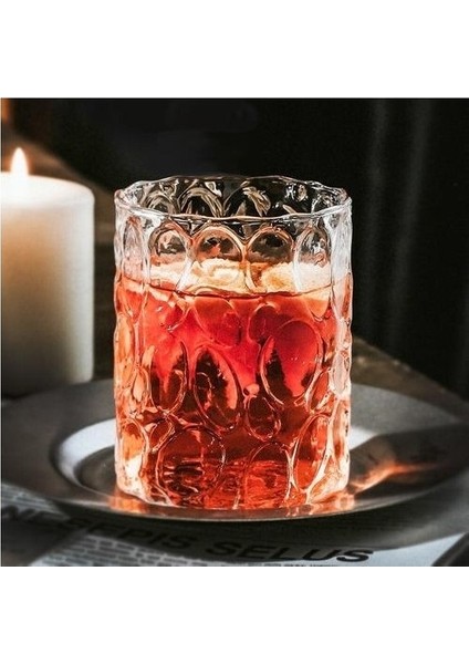 Yaratıcı Viski Bardağı Yüksek Borosilikat Cam Eski Moda Şarap Bardağı 300 ml Süt Kahvaltı Şeffaf Bardak (Yurt Dışından)