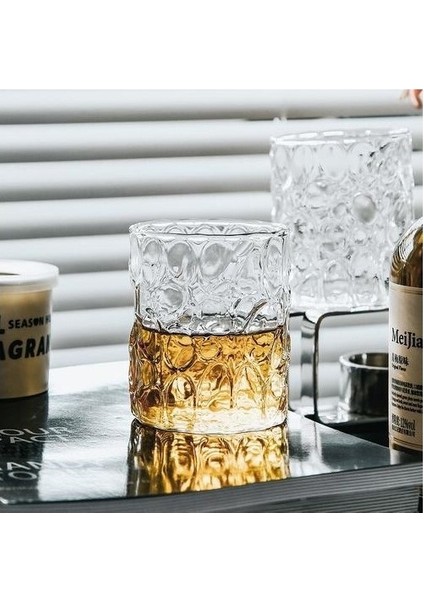 Yaratıcı Viski Bardağı Yüksek Borosilikat Cam Eski Moda Şarap Bardağı 300 ml Süt Kahvaltı Şeffaf Bardak (Yurt Dışından)