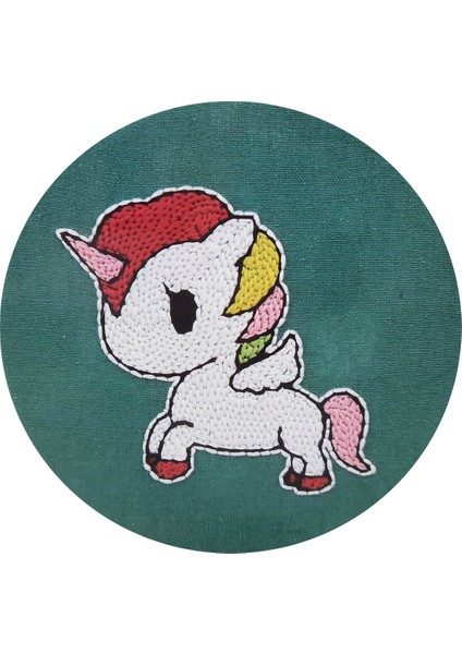 Kasnaklı Goblen Punch (Panç) Işleme Seti 15 cm Unicorn Deseni