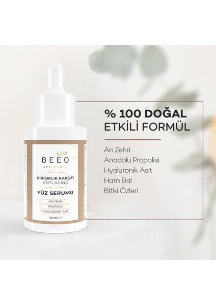 Bee' o  Apibeauty Arı Zehirli Propolisli Anti-Aging Yüz Bakım Serumu 30 ml