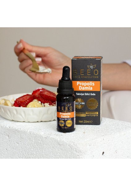 Bee' o  2'li 20 ml Suda Çözünür Propolis Damla 1'li 20 ml Propolis Damla