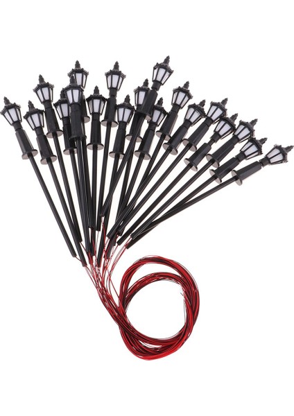 20 Adet 1:75 Ho Ölçekli LED Sokak Işıkları Ho Bahçe Işık Minyatür Aksesuarları (Yurt Dışından) fiyatları