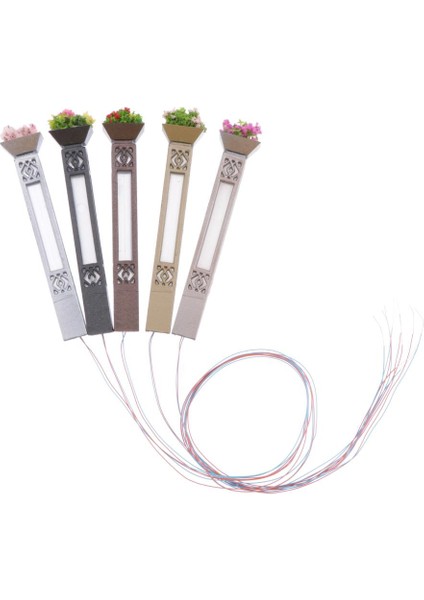 5x Model Demiryolu Lampost Sokak Lights Ho Ölçeği 3V Sadece Minyatür Bahçe LED 7.3cm (Yurt Dışından) fiyatları