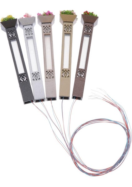 5x Model Demiryolu Lampost Sokak Lights Ho Ölçeği 3V Sadece Minyatür Bahçe LED 7.3cm (Yurt Dışından) modelleri