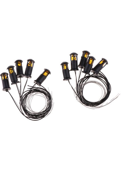 10X Mini Zemin Lambası Modeli LED Kafa Çift Lamba Süs Konfigürasyonları (Yurt Dışından)