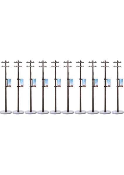 10 Adet Mini Elektrikli Hattı Kutup Için Tren Demiryolları Mikro Peyzaj 1/87 8.1 cm (Yurt Dışından)