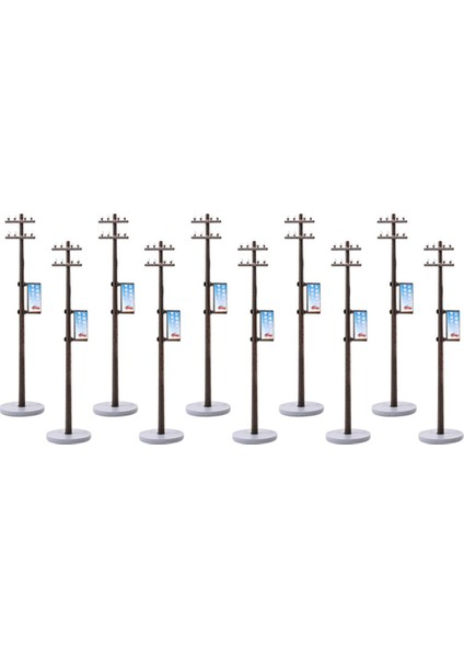 10 Adet Mini Elektrikli Hattı Kutup Için Tren Demiryolları Mikro Peyzaj 1/87 8.1 cm (Yurt Dışından)