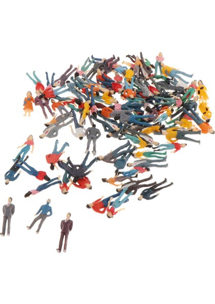 100 Boyalı Insanlar Tren Demiryolu Parkı Figürü Peyzaj Düzeni -1: 300 1:50 (Yurt Dışından) modelleri