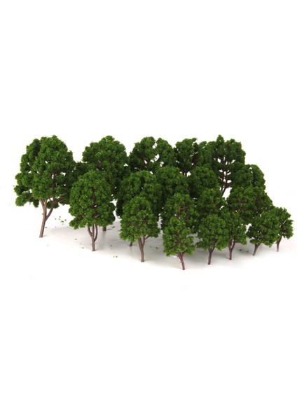 20 Ağaç Modelleri Tren Demiryolu Wargame Diorama Scenery Lanscape 1 / 75-200 Yeşil (Yurt Dışından)