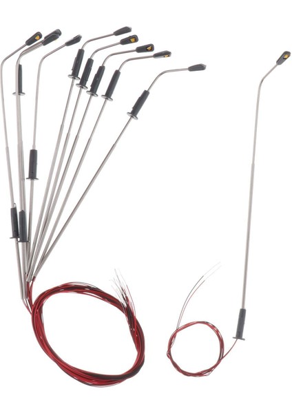 10 Adet Model Demiryolu LED Işık Peri Bahçe Mikro Peyzaj 3 V Lamppost 1: 150 (Yurt Dışından)