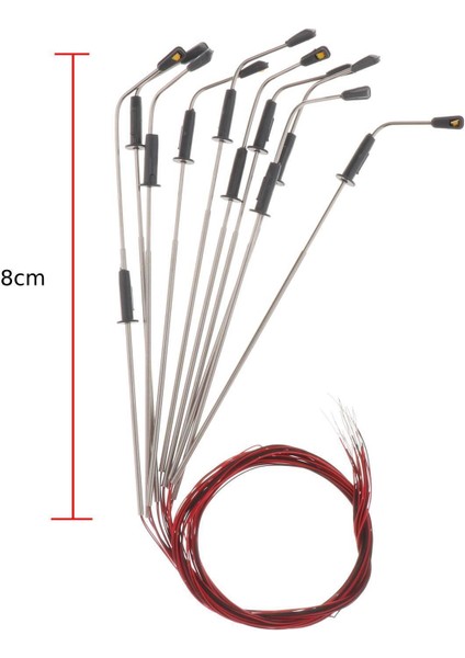 10 Adet Model Demiryolu LED Işık Peri Bahçe Mikro Peyzaj 3 V Lamppost 1: 150 (Yurt Dışından) fiyatları
