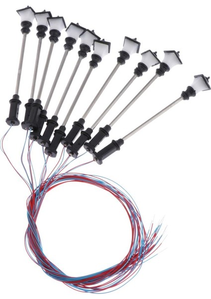 10 Parça Tren Demiryolu LED Işıkları Park Çim 1: 100 Ho Ölçekli Manzara (Yurt Dışından)