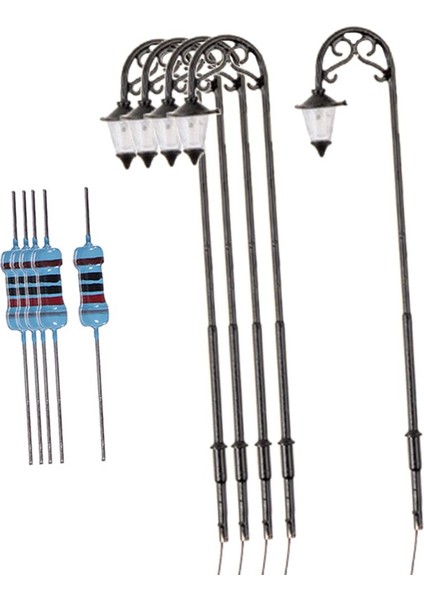 Ho Ölçekli Sokak Işıkları Lamppost Fairy Bahçe Diorama Mikro Peyzaj (Yurt Dışından)