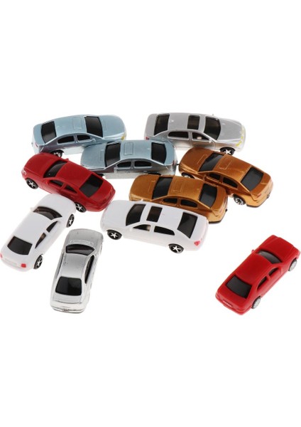 10 Adet Boyalı Model Araba Kum Masa Aksesuarları Otopark Manzarası Sokak Düzeni 1: 100 (Yurt Dışından)