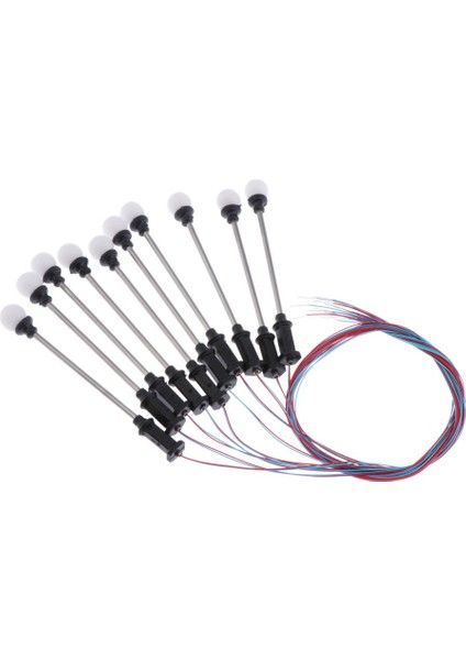 10 Set Ho Model Demiryolu Led'leri Lamppost Lambaları Sokak Işıkları Dollhouse Için 12 V (Yurt Dışından)