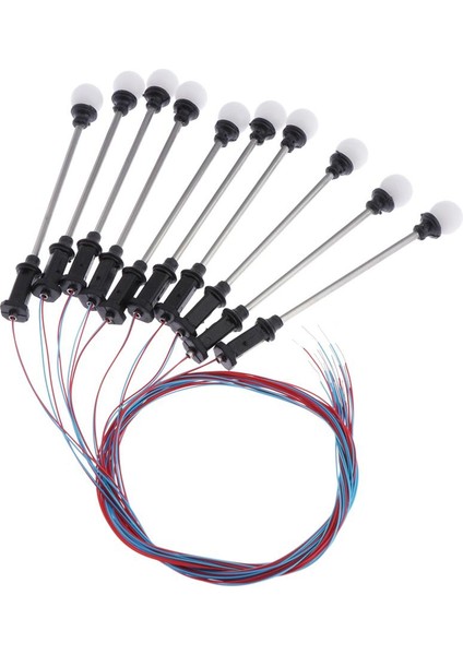 10 Set Ho Model Demiryolu Led'leri Lamppost Lambaları Sokak Işıkları Dollhouse Için 12 V (Yurt Dışından) modelleri