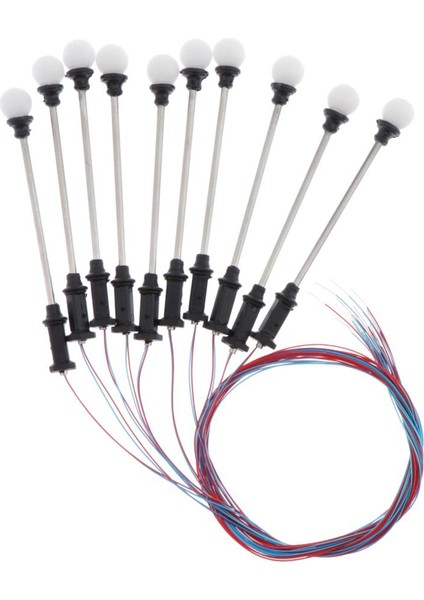 10 Set Ho Model Demiryolu Led'leri Lamppost Lambaları Sokak Işıkları Dollhouse Için 12 V (Yurt Dışından) indirimleri
