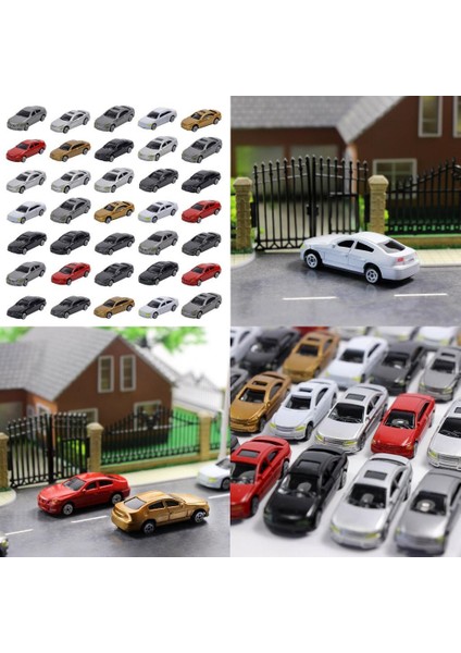 50 Adet Ho Ölçekli Model Araba 1/87 Bina Tren Manzara Mimarisi Modeli (Yurt Dışından)