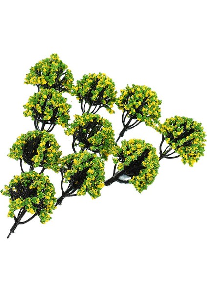 10PC 1: 150 Demiryolu Peyzaj Manzarası Modeli Ağaçlar Ölçeği N W / Sarı Yeşil (Yurt Dışından)