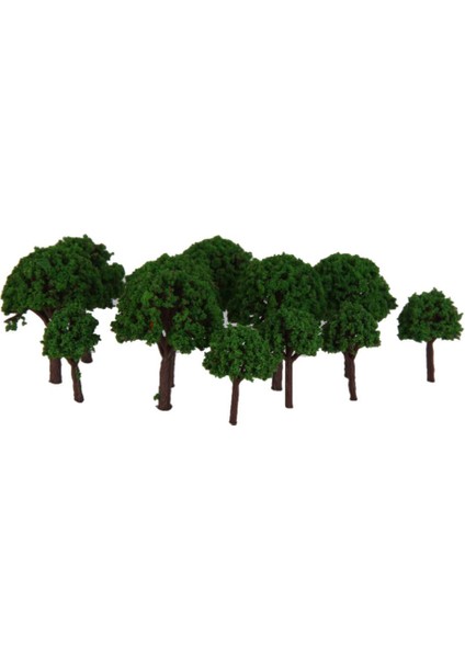 50 Adet Manzara Peyzaj Tren Model Ağaçları Yeşil Ölçek 1/500 (Yurt Dışından)