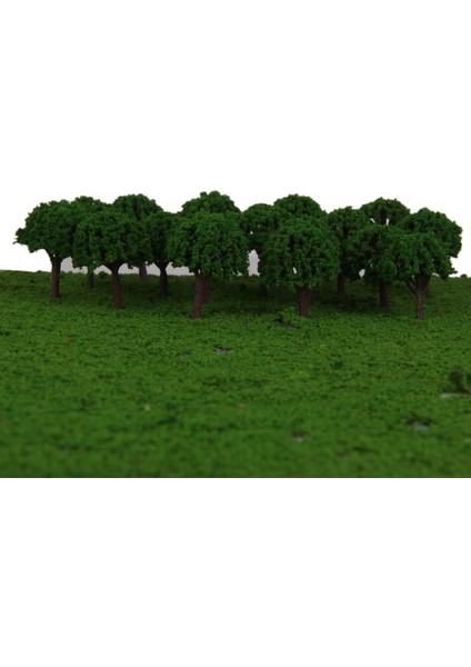 50 Adet Manzara Peyzaj Tren Model Ağaçları Yeşil Ölçek 1/500 (Yurt Dışından)