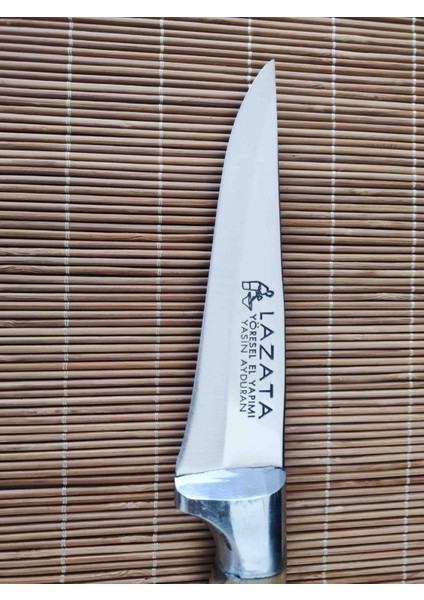 Lazata Sürmene Dövme Çelik Mutfak Bıçağı Kemik Sıyırma