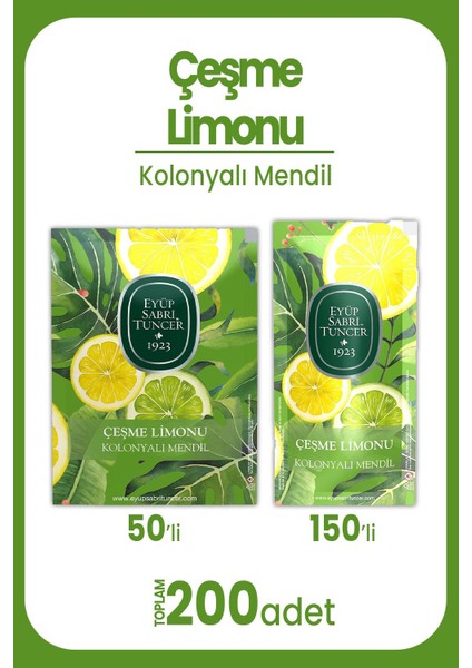 Çeşme Limonu Kolonyalı Mendil Seti