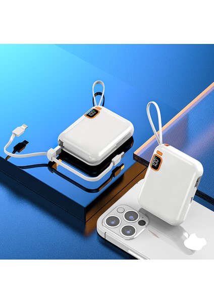 10.000 mAh Powerbank Kablosuz Şarj Cihazı 22.5W Beyaz IX-PB024