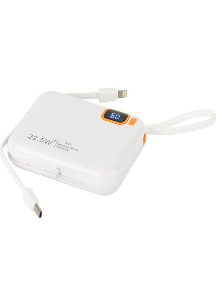 10.000 mAh Powerbank Kablosuz Şarj Cihazı 22.5W Beyaz IX-PB024