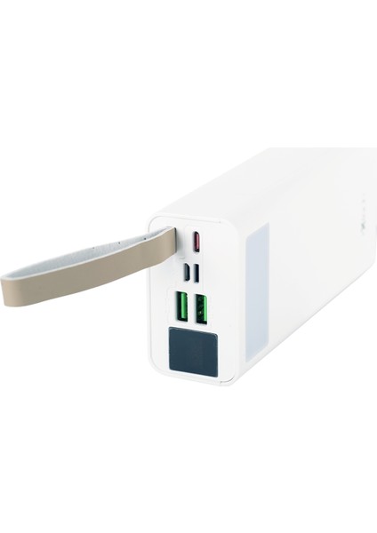 30.000 mAh El Fenerli Powerbank Şarj Cihazı Beyaz IX-PB027