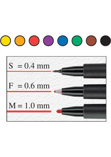 Multimark 1525 M Asetat Kalemi 1.0 mm Kırmızı 10 Adet