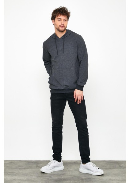 Erkek Sweatshirt Kapüşonlu Cepli Regular Fit fırsatları