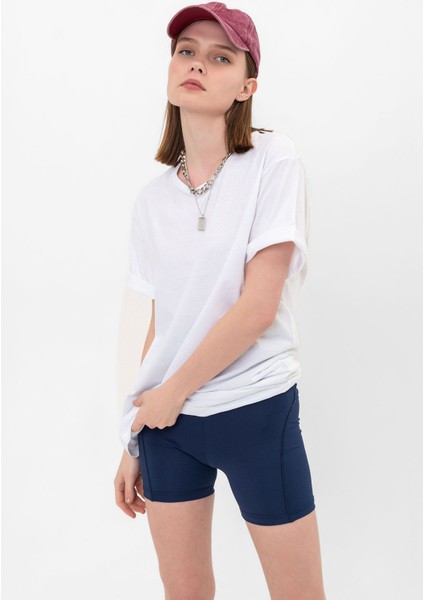 Oversize Fit Pamuklu Kısa Kollu Basic Uniseks Kadın Erkek Tişört fiyatları