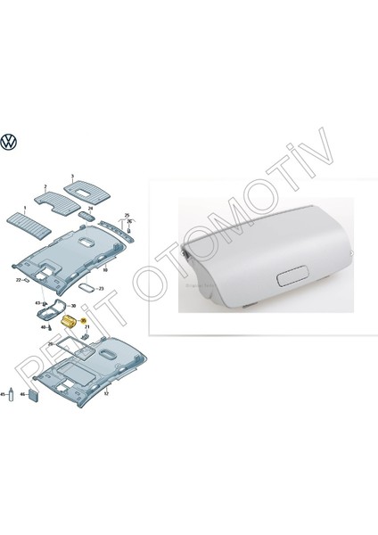 Superb Tavan Gözlük Kabı 1K0868837G Y20 Gri fiyatları