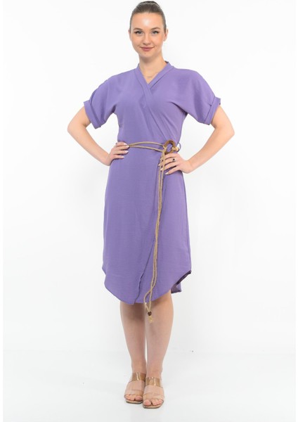 Kadın Kemer Detaylı Aerobin Elbise Lıla modelleri