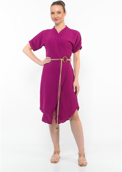 Kadın Kemer Detaylı Aerobin Elbise Narcıcegı fiyatları