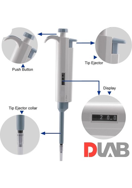 TopPette Ayarlanabilir Otomatik Pipet 10-100 uL indirimleri