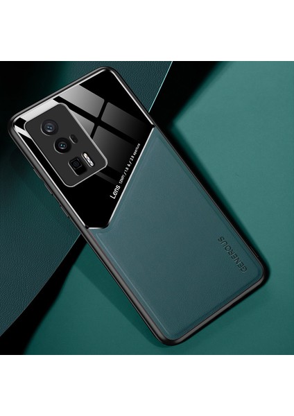 For Poco X5 5g Manyetik Emme Dikiş Deri Deseni Cep Telefonu Kılıfları (Yurt Dışından)