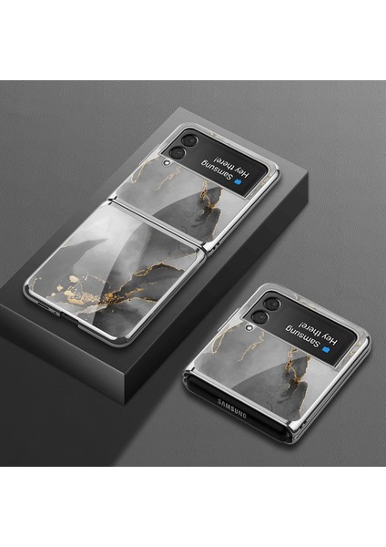 For Samsung Galaxy Z Flip 4 Mermer Model Cep Telefonu Kılıfları (Yurt Dışından)