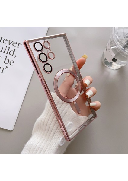 For Samsung Galaxy S21 Manyetik Emiş Elektrolizle Saydam Cep Telefonu Kılıfları (Yurt Dışından)