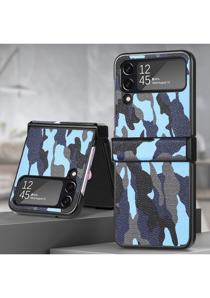 For Samsung Galaxy Z Flip 3 Kamuflaj Deseni Menteşe Cep Telefonu Kılıfları (Yurt Dışından)