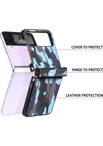 For Samsung Galaxy Z Flip 3 Kamuflaj Deseni Menteşe Cep Telefonu Kılıfları (Yurt Dışından) fiyatları