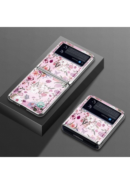 For Samsung Galaxy Z Flip 4 Retro Küçük Çiçek Cep Telefonu Kılıfları (Yurt Dışından)