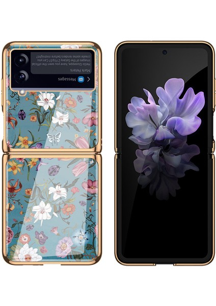 For Samsung Galaxy Z Flip 4 Retro Küçük Çiçek Cep Telefonu Kılıfları (Yurt Dışından) modelleri