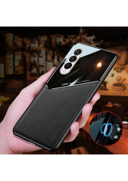 For Samsung Galaxy Z Fold 4 Manyetik Emme Dikiş Deri Deseni Cep Telefonu Kılıfları (Yurt Dışından) fiyatları