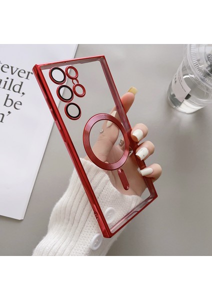 For Samsung Galaxy S21 Manyetik Emiş Elektrolizle Saydam Cep Telefonu Kılıfları (Yurt Dışından)