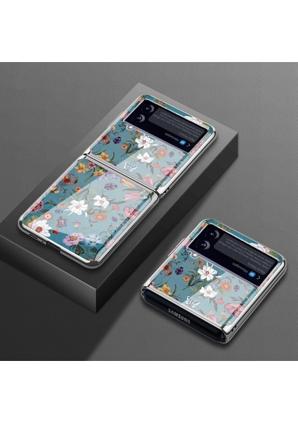 For Samsung Galaxy Z Flip 4 Retro Küçük Çiçek Cep Telefonu Kılıfları (Yurt Dışından)
